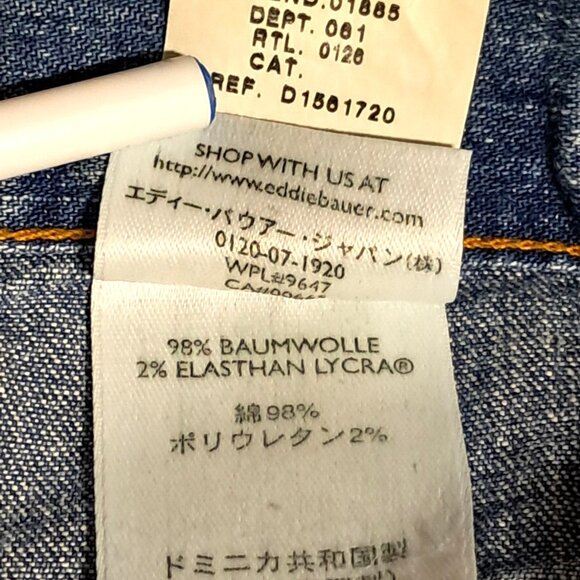 Y2k Eddie Bauer Womens Blue Authentic Denim Bootcut Jeans Size 12 Cotton Blend - Picture 11 of 11